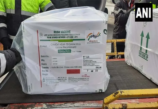 coronvirus vaccine arrived chennai airport 